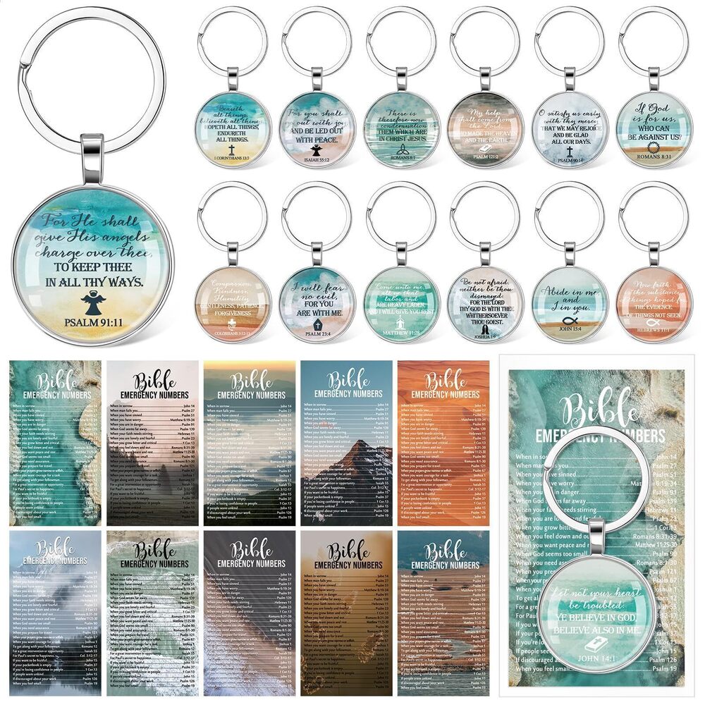 8072 50 Set Christian Keychain Bulk Pastor Appreciation Gift Bible